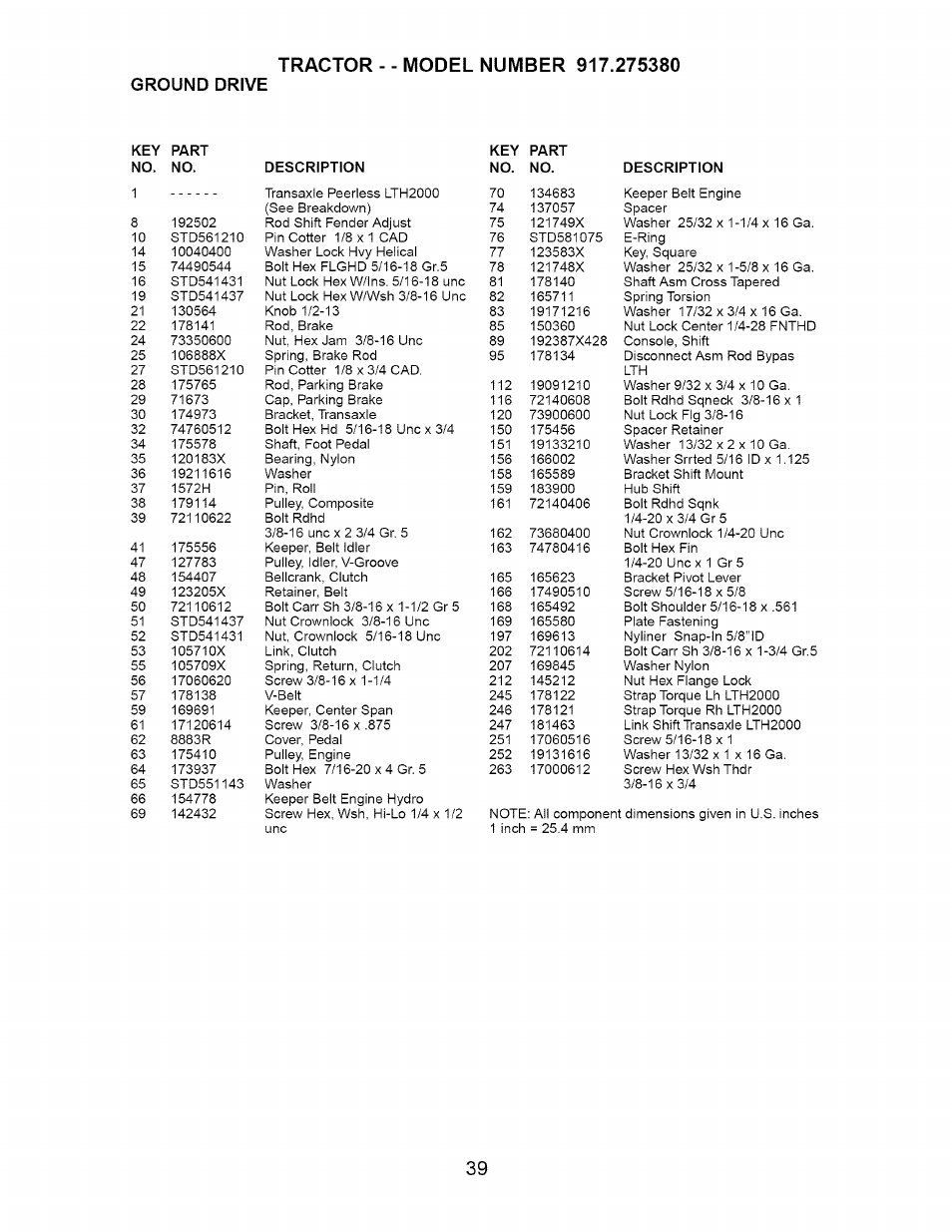 Ground drive | Craftsman 917.275380 User Manual | Page 39 / 60