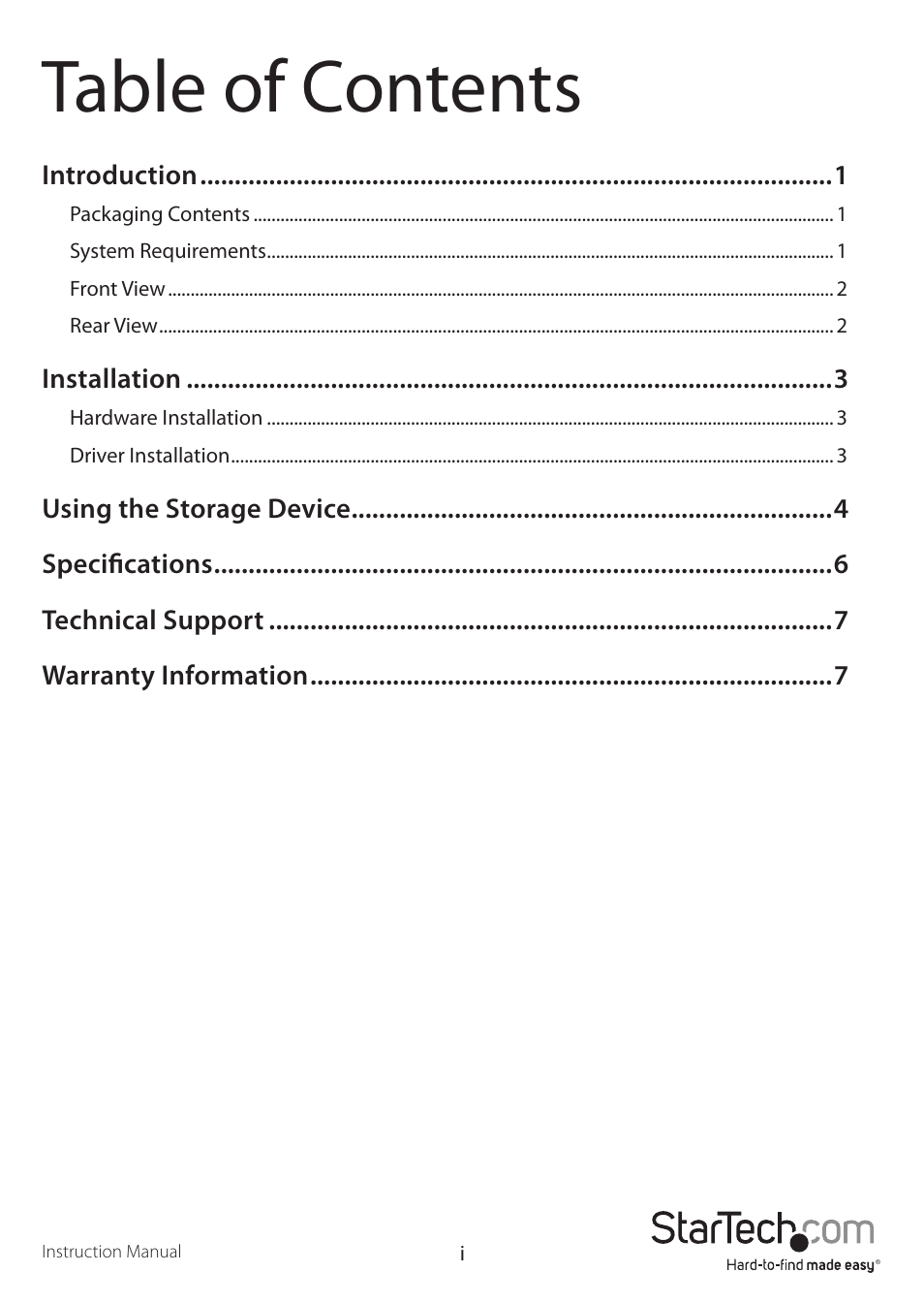StarTech.com SATDOCK2U3EU User Manual | Page 3 / 11