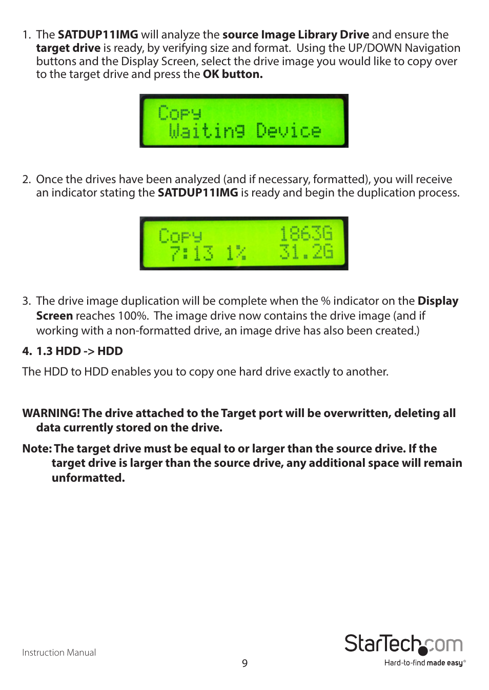 StarTech.com SATDUP11IMG Manual User Manual | Page 12 / 24