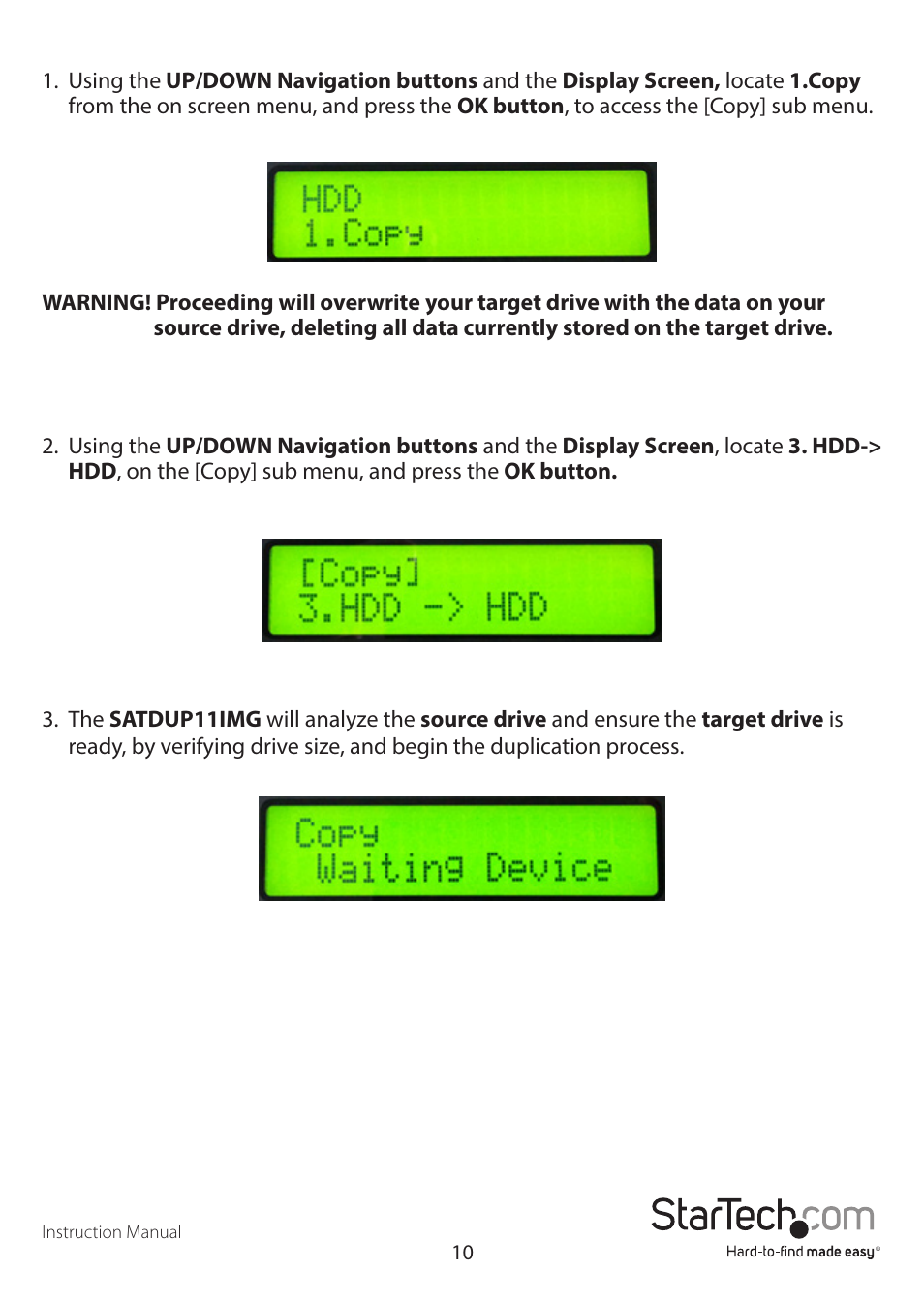 StarTech.com SATDUP11IMG Manual User Manual | Page 13 / 24