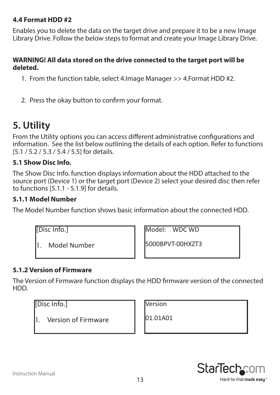 Utility | StarTech.com SATDUP11IMG Manual User Manual | Page 16 / 24