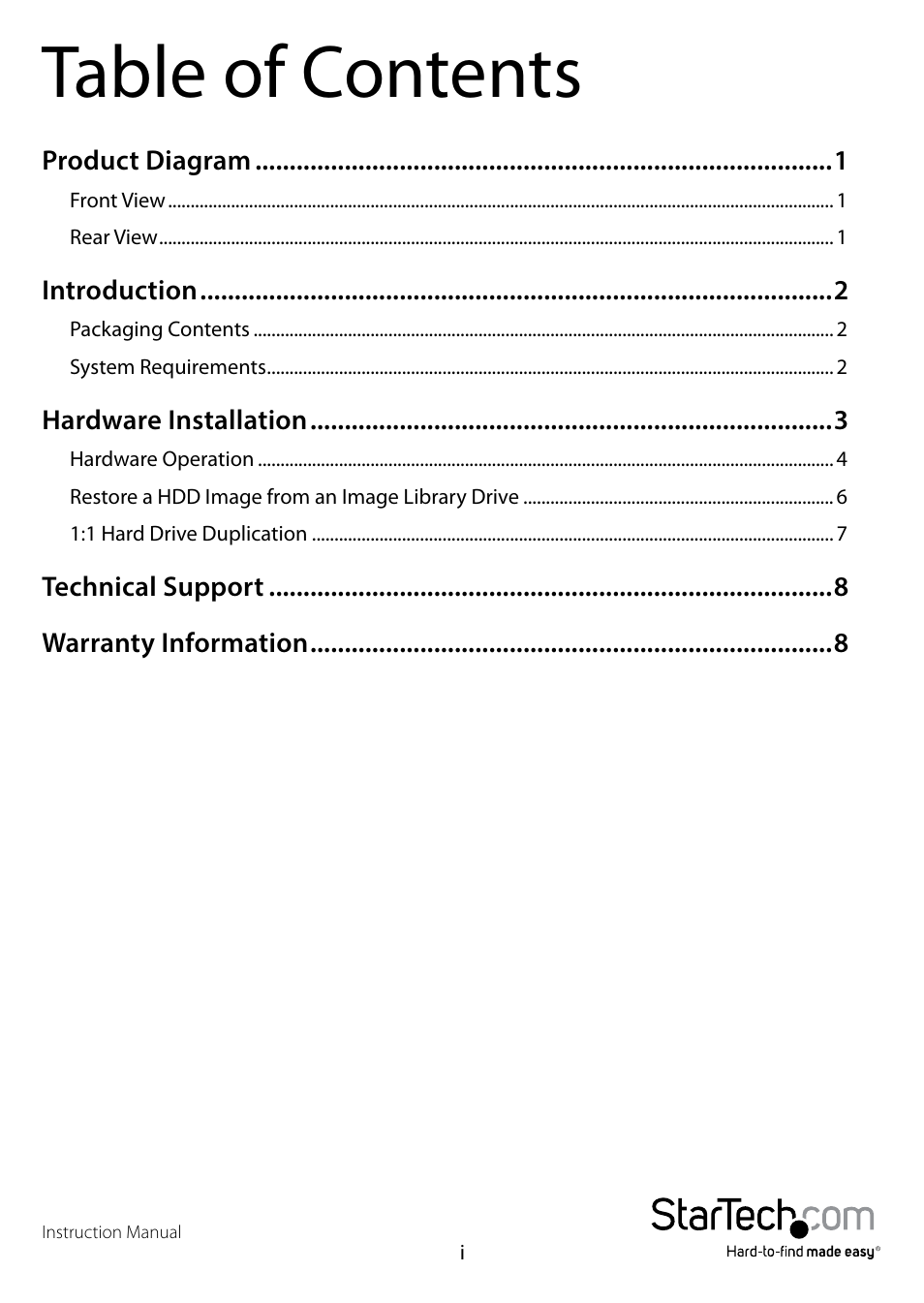 StarTech.com SATDUP11IMG Quick Start User Manual | Page 3 / 12