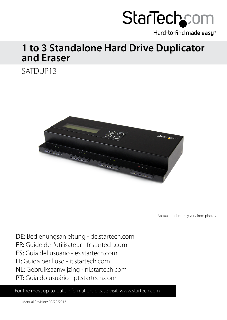 StarTech.com SATDUP13 Manual User Manual | 14 pages