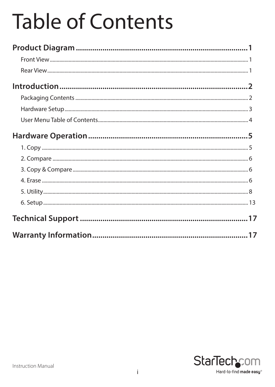 StarTech.com SATDUP11 Manual User Manual | Page 3 / 21