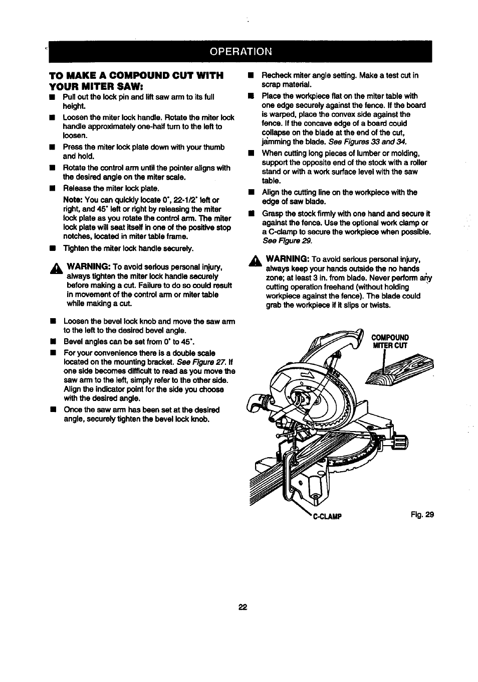 Craftsman 315.212100 User Manual | Page 22 / 38