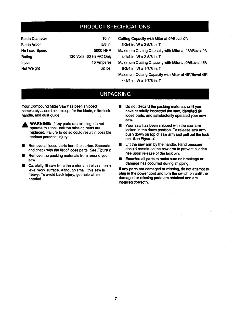 Craftsman 315.212100 User Manual | Page 7 / 38