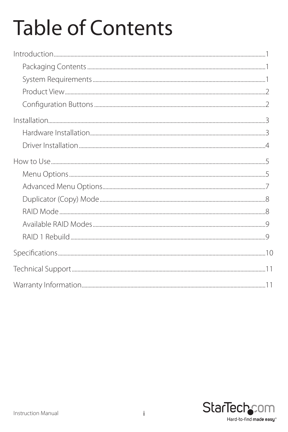 StarTech.com UNIDUPDOCK User Manual | Page 3 / 15