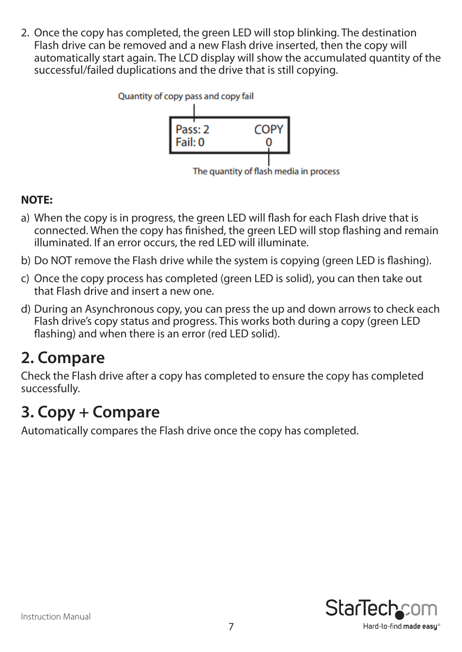 Compare, Copy + compare | StarTech.com USBDUP15 User Manual | Page 10 / 18