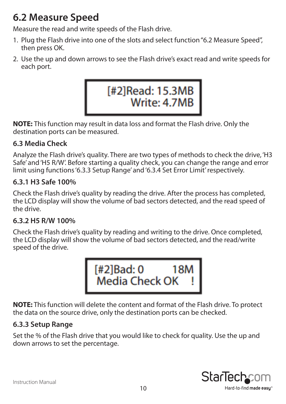 2 measure speed | StarTech.com USBDUP15 User Manual | Page 13 / 18