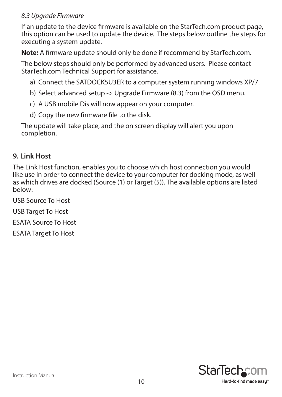 StarTech.com SATDOCK5U3ER User Manual | Page 13 / 16