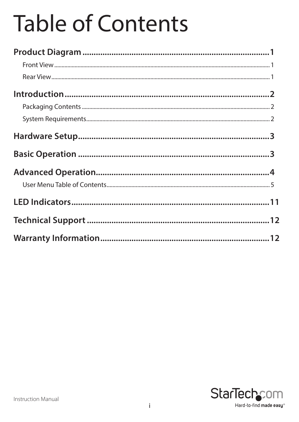 StarTech.com SATDOCK5U3ER User Manual | Page 3 / 16