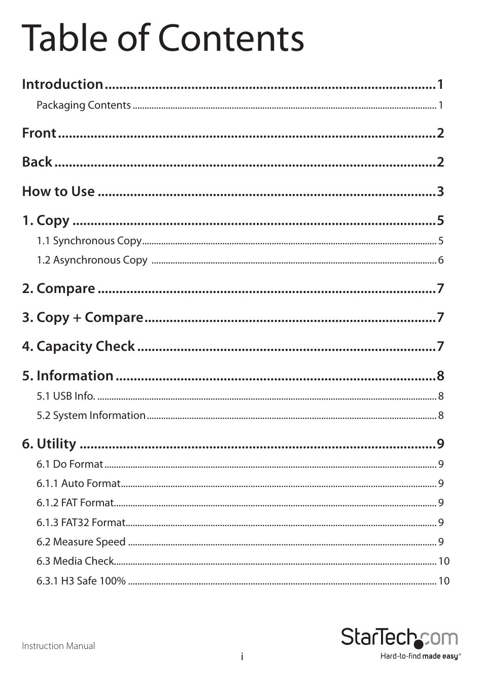 StarTech.com USBDUP12 User Manual | Page 3 / 20