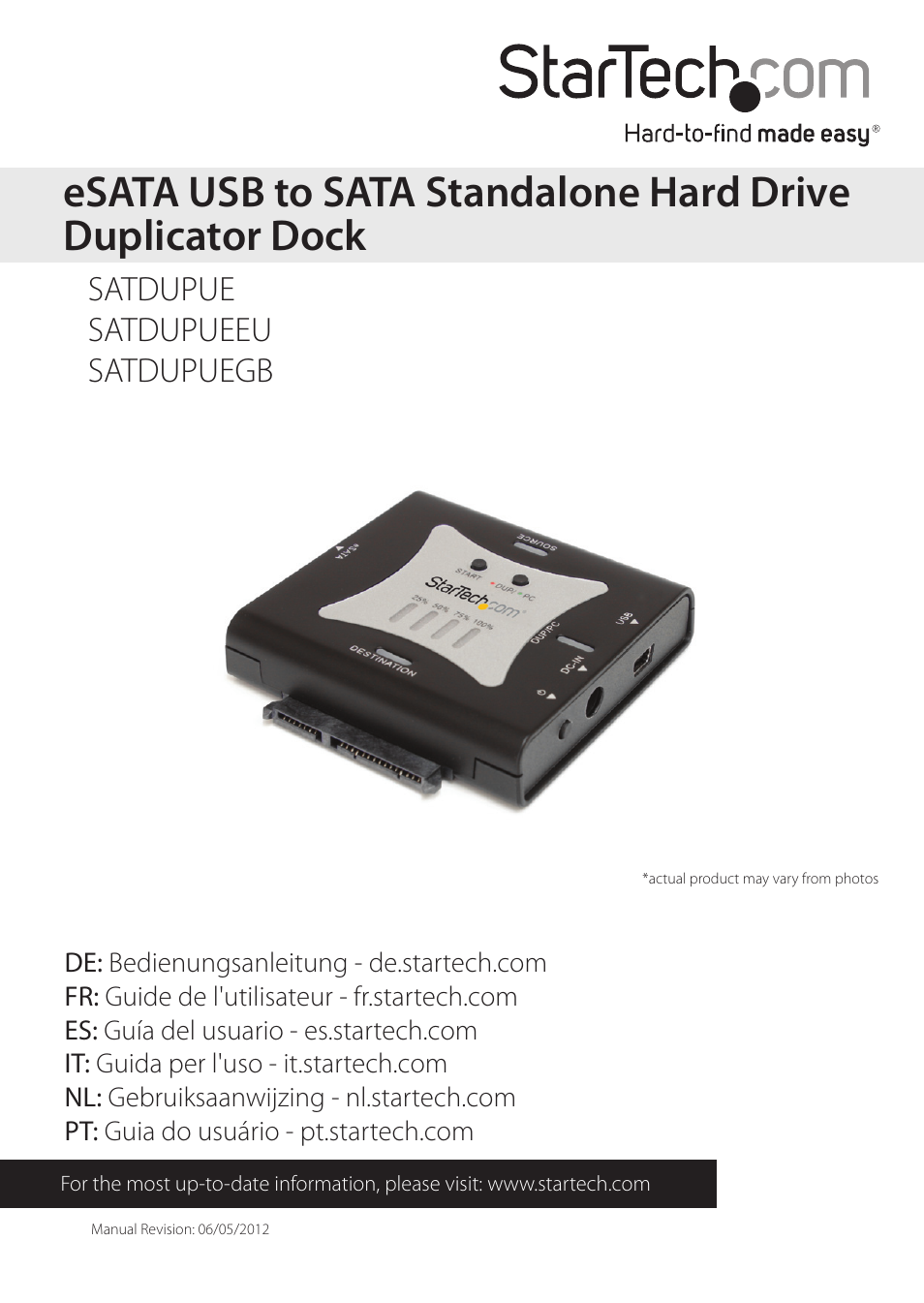 StarTech.com SATDUPUEGB User Manual | 10 pages