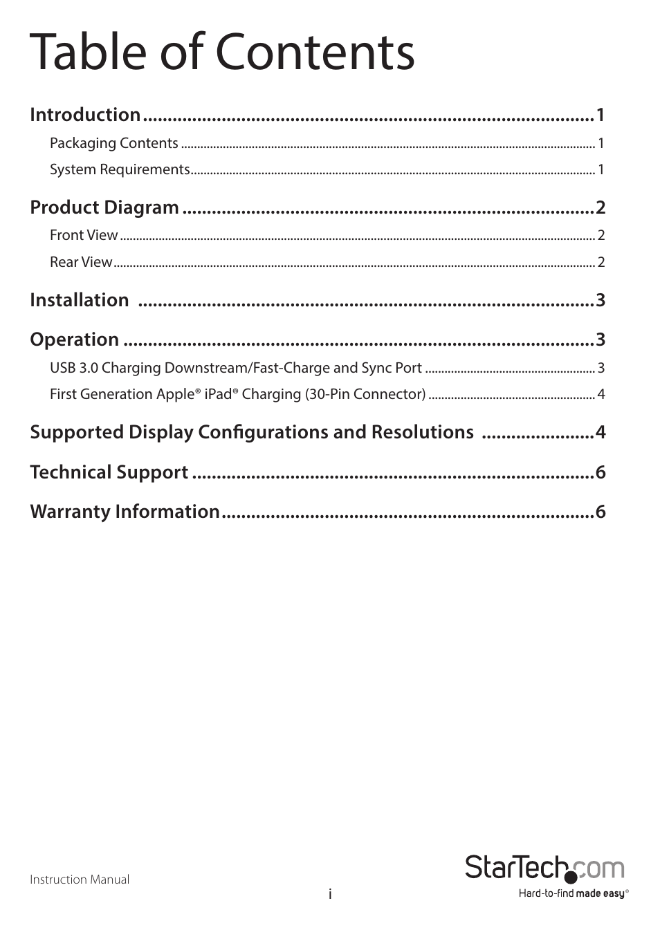 StarTech.com TB2DOCK4KDHC User Manual | Page 3 / 10