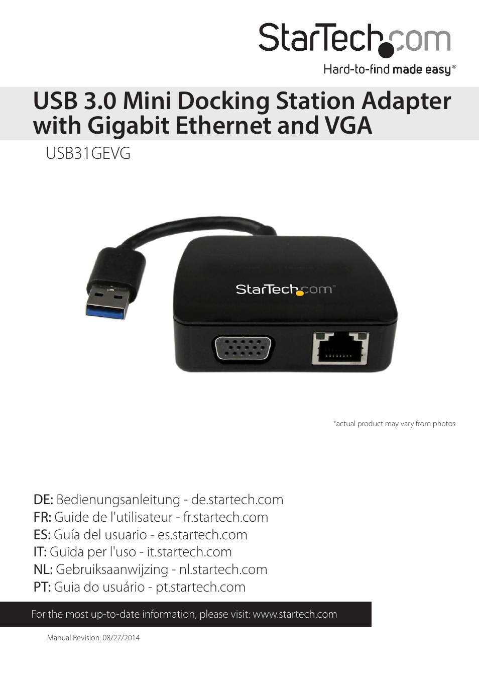 StarTech.com USB31GEVG User Manual | 14 pages