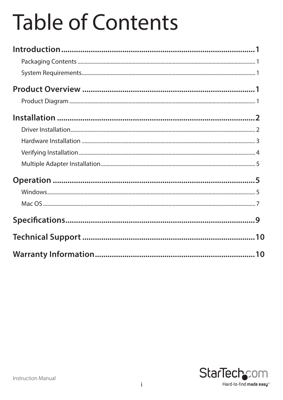 StarTech.com USB31GEVG User Manual | Page 3 / 14