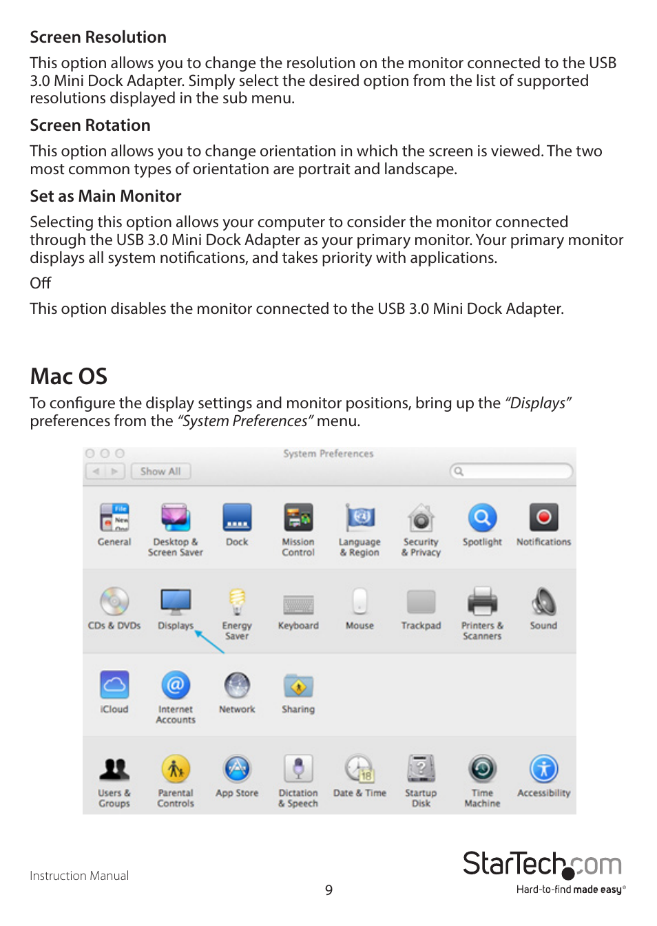 Mac os | StarTech.com USB31GEHD User Manual | Page 12 / 16