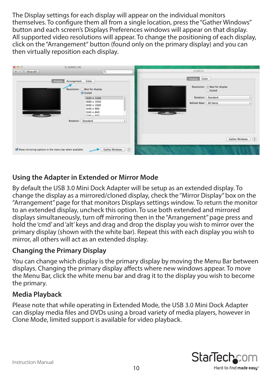 StarTech.com USB31GEHD User Manual | Page 13 / 16