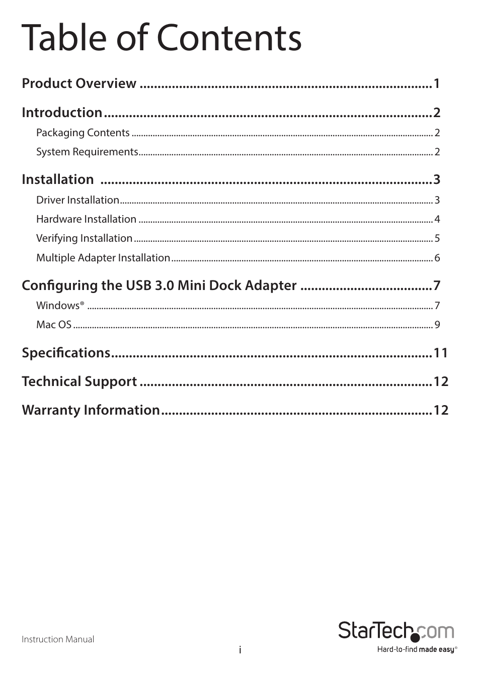 StarTech.com USB31GEHD User Manual | Page 3 / 16