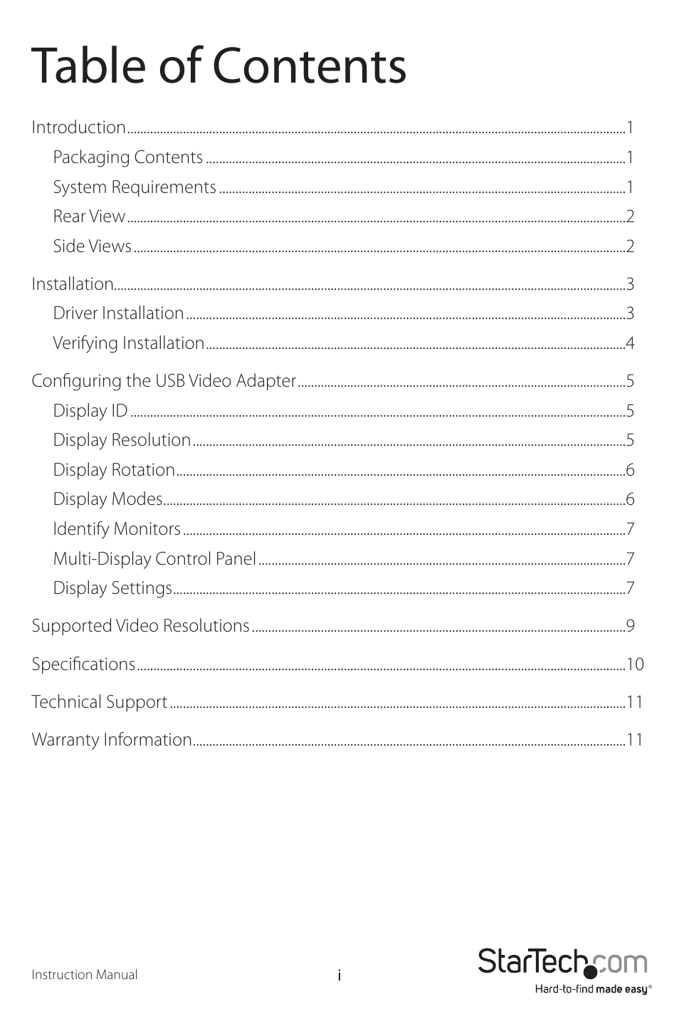 StarTech.com USBVGADOCK2 User Manual | Page 3 / 15
