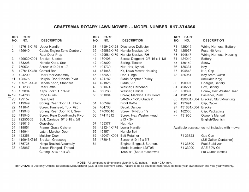 Craftsman 917.374366 User Manual | Page 41 / 52