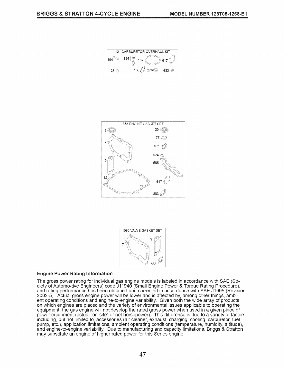Briggs & stratton 4-cycle engine | Craftsman 917.374366 User Manual | Page 47 / 52