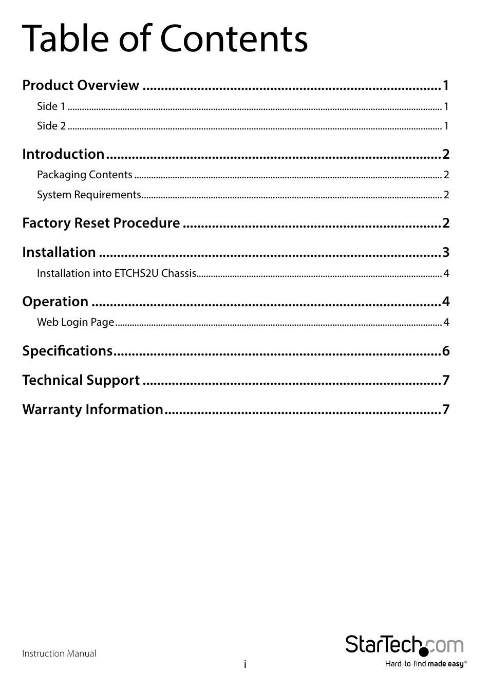 StarTech.com ET91000LCOAM User Manual | Page 3 / 12