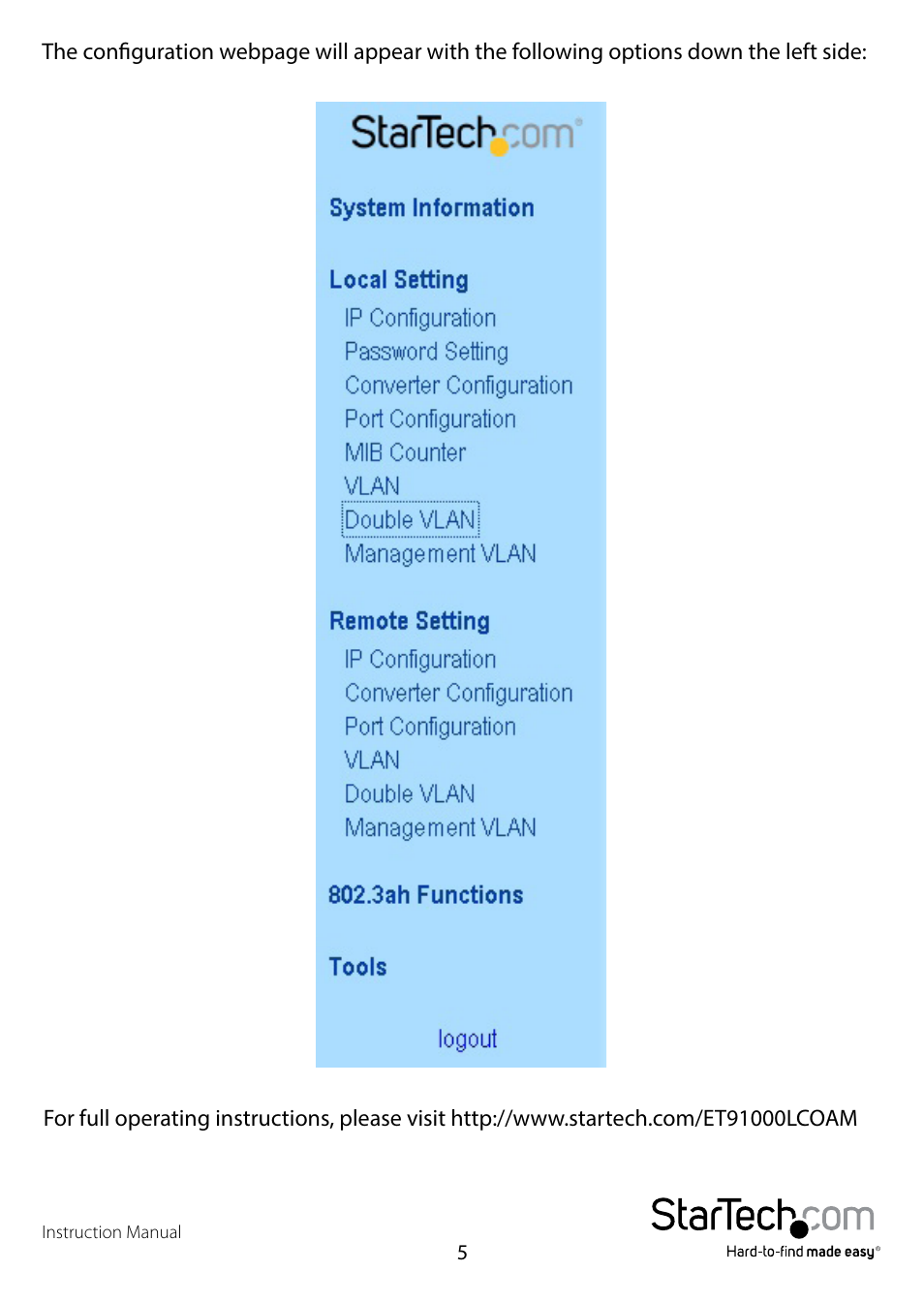 StarTech.com ET91000LCOAM User Manual | Page 8 / 12