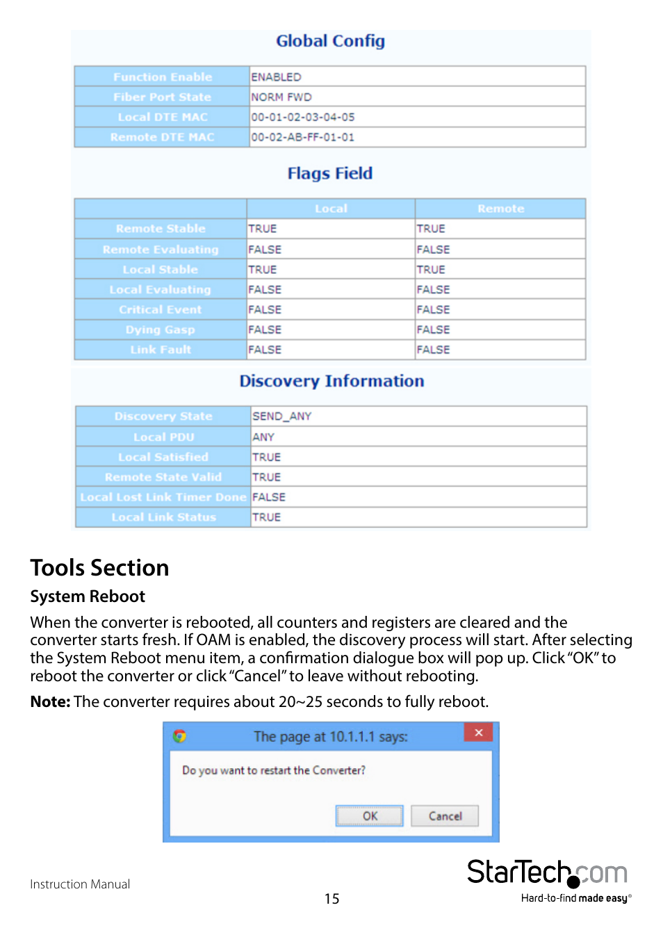 Tools section | StarTech.com ET91000LCOAM Full User Manual | Page 18 / 24