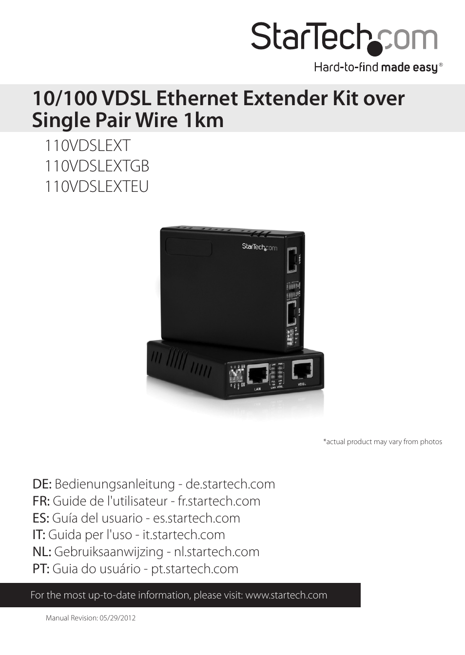 StarTech.com 110VDSLEXTEU User Manual | 11 pages