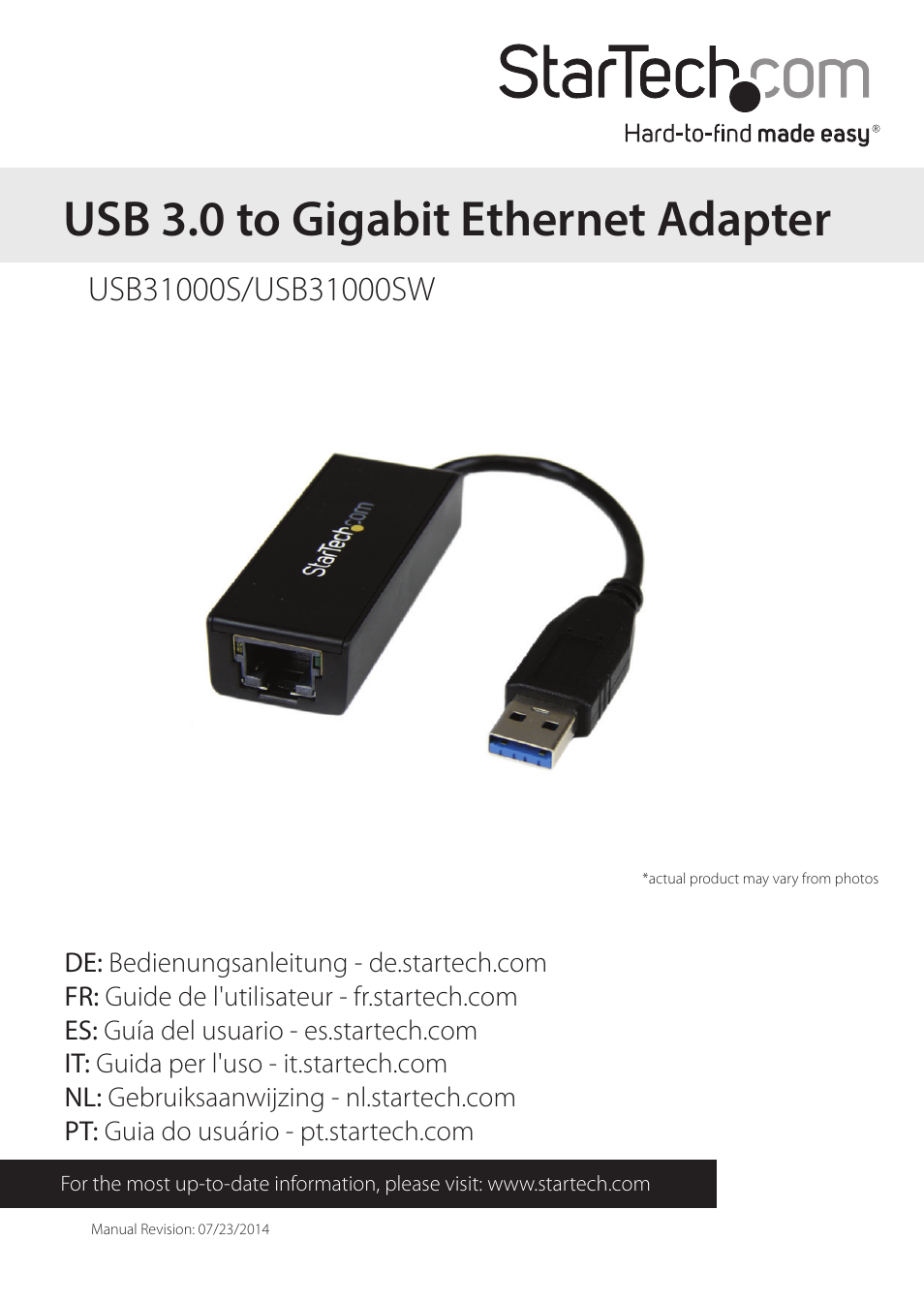 StarTech.com USB31000SW User Manual | 10 pages