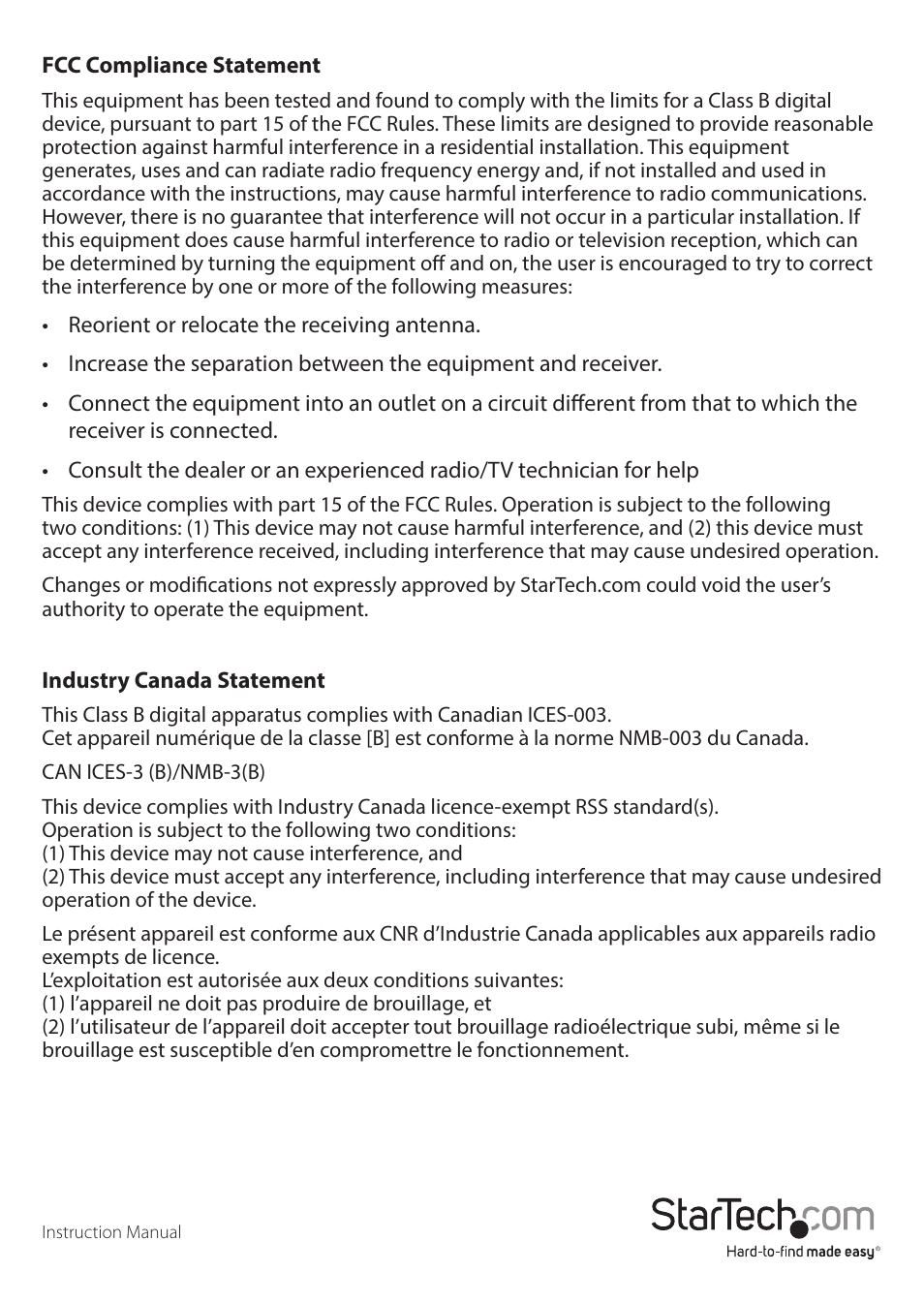 StarTech.com R300WN22GAxx Full User Manual | Page 2 / 61