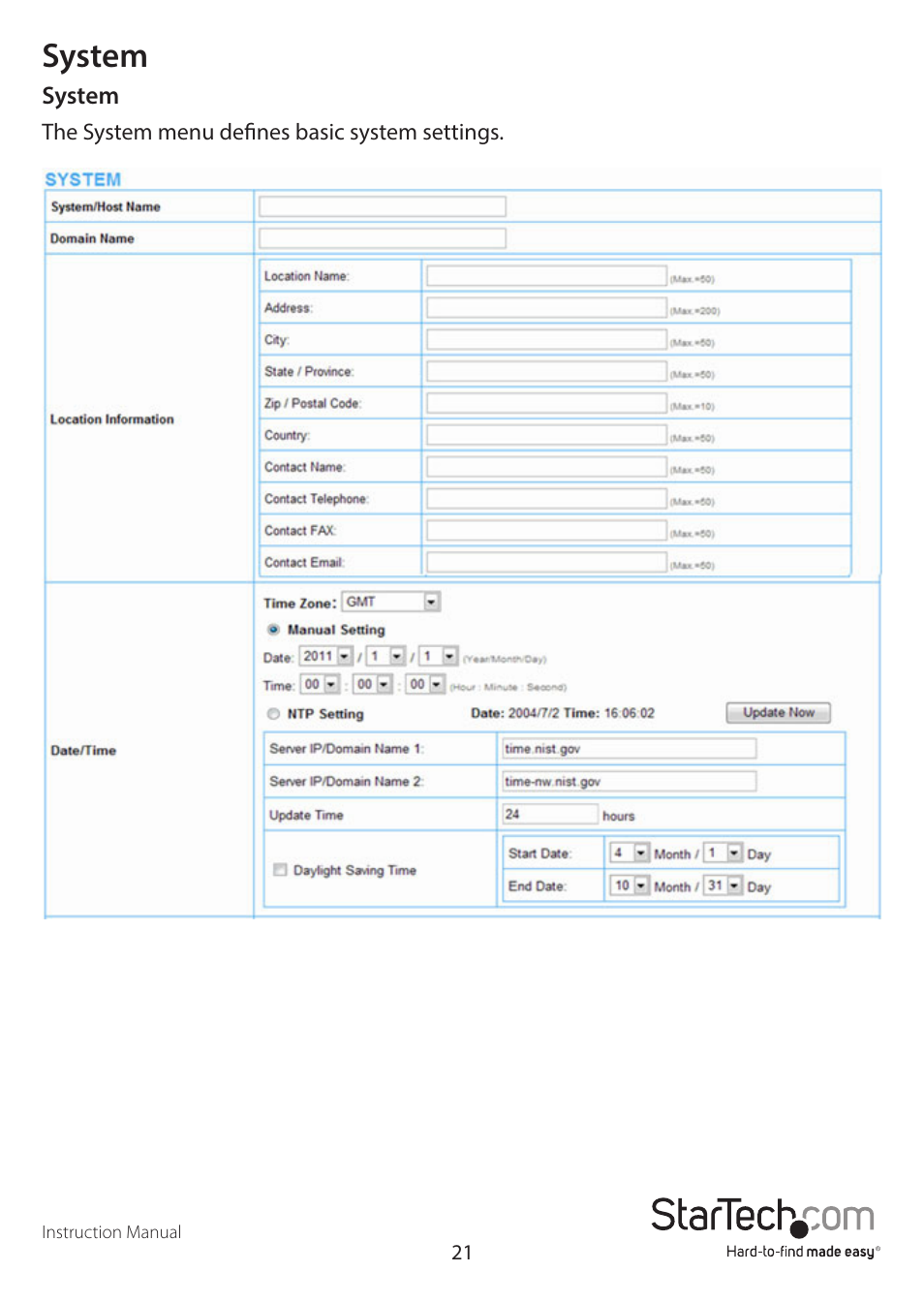 System | StarTech.com R300WN22GAxx Full User Manual | Page 26 / 61