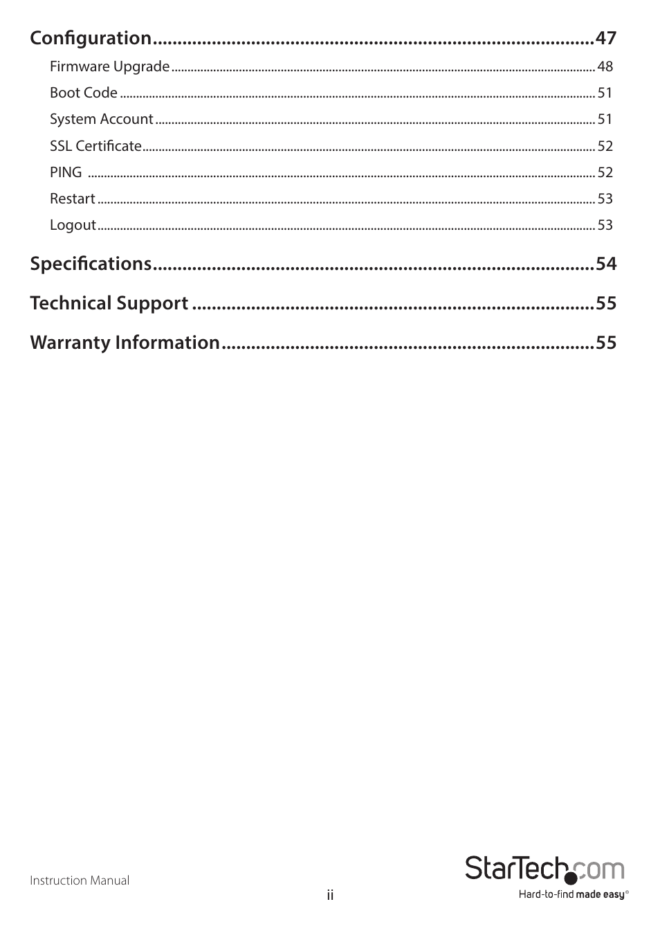 StarTech.com R300WN22GAxx Full User Manual | Page 5 / 61