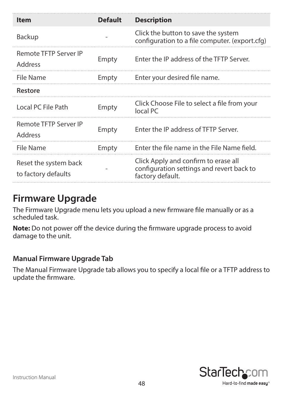 Firmware upgrade | StarTech.com R300WN22GAxx Full User Manual | Page 53 / 61