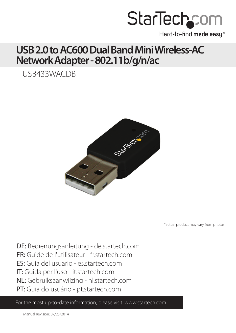 StarTech.com USB433WACDB User Manual | 14 pages