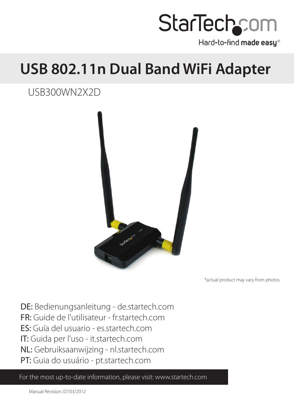 StarTech.com USB300WN2X2D User Manual | 18 pages