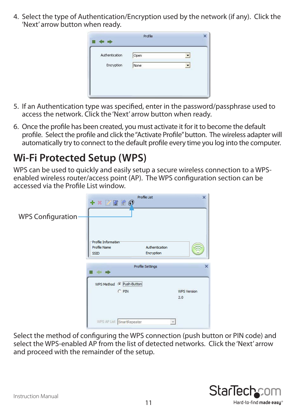Wi-fi protected setup (wps) | StarTech.com USB300WN2X2D User Manual | Page 14 / 18