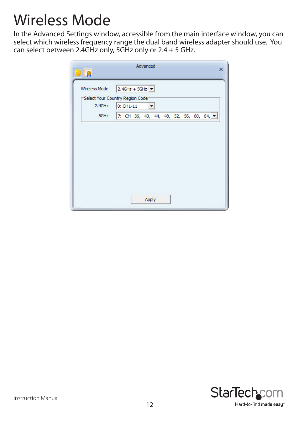 Wireless mode | StarTech.com USB300WN2X2D User Manual | Page 15 / 18