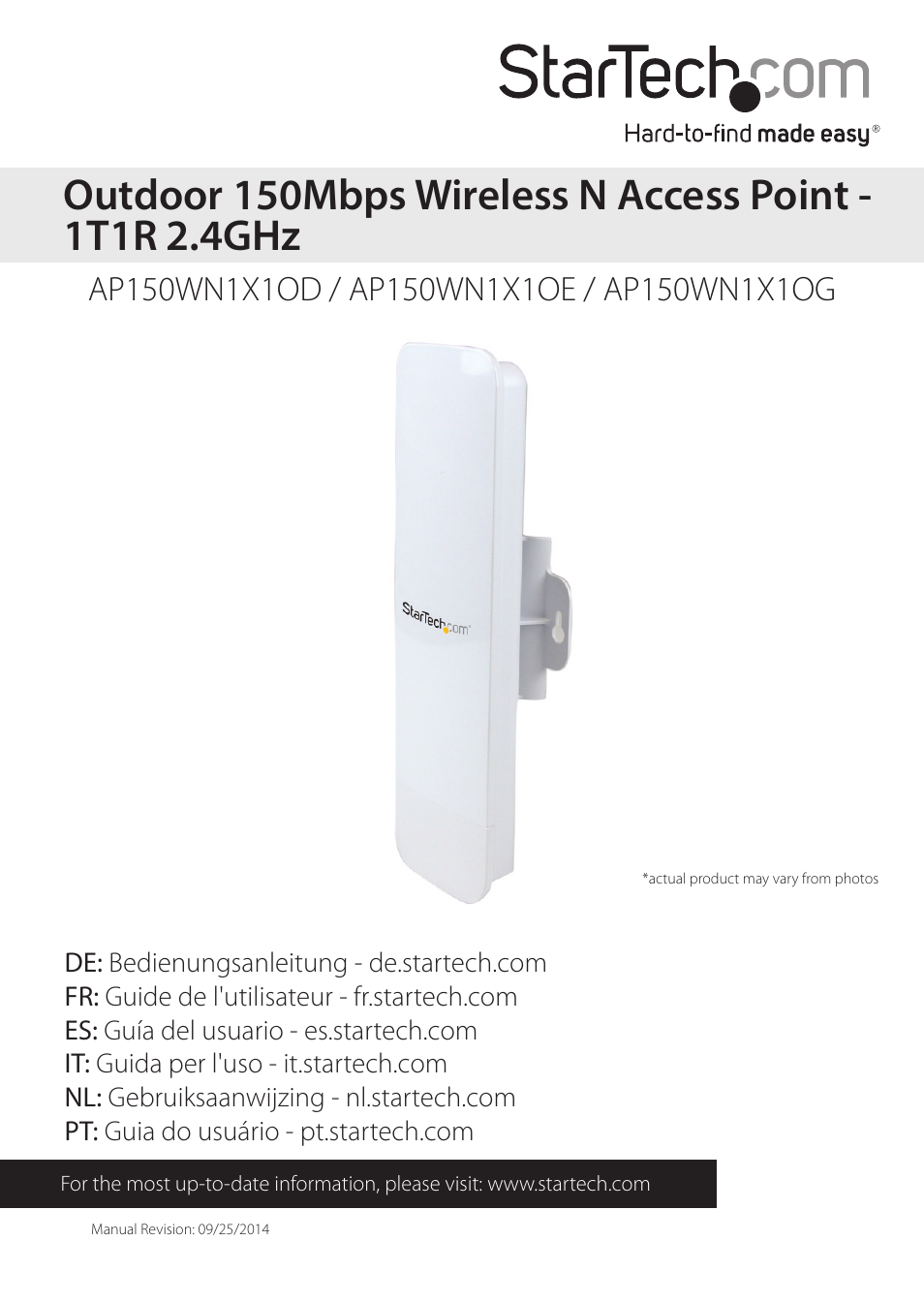 StarTech.com AP150WN1X1OG User Manual | 25 pages