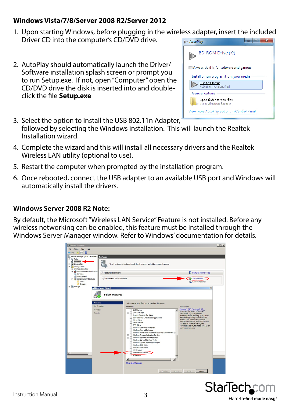 StarTech.com USB150WN1X1W User Manual | Page 7 / 12