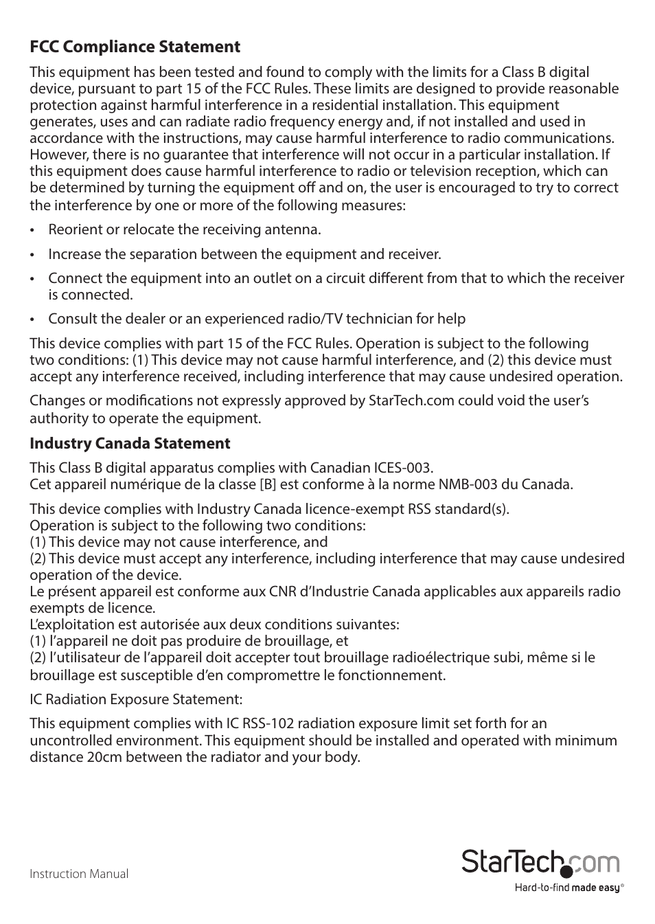 StarTech.com USB867WAC22 User Manual | Page 2 / 28