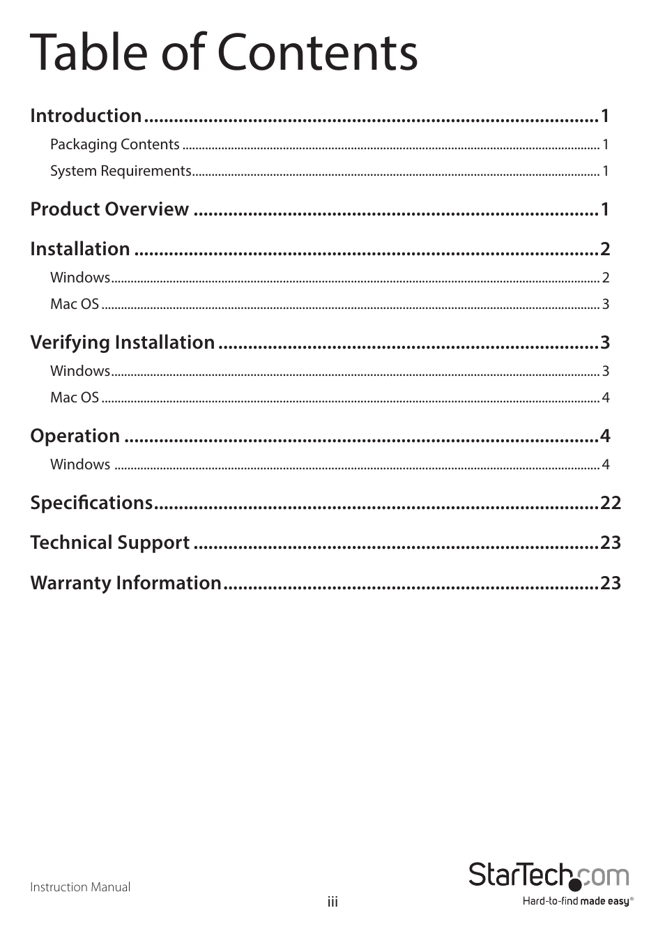 StarTech.com USB867WAC22 User Manual | Page 4 / 28