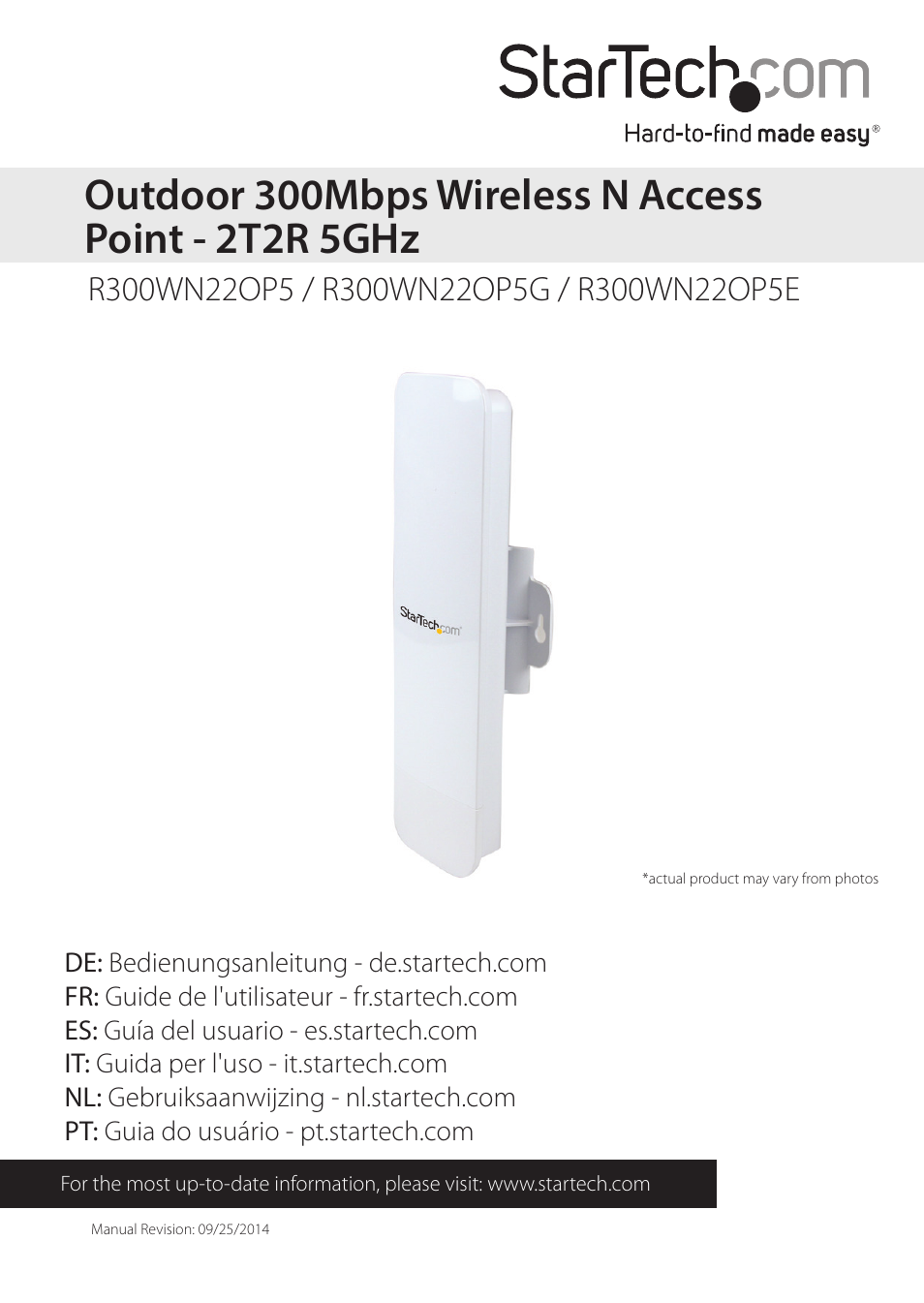 StarTech.com R300WN22OP5E User Manual | 15 pages