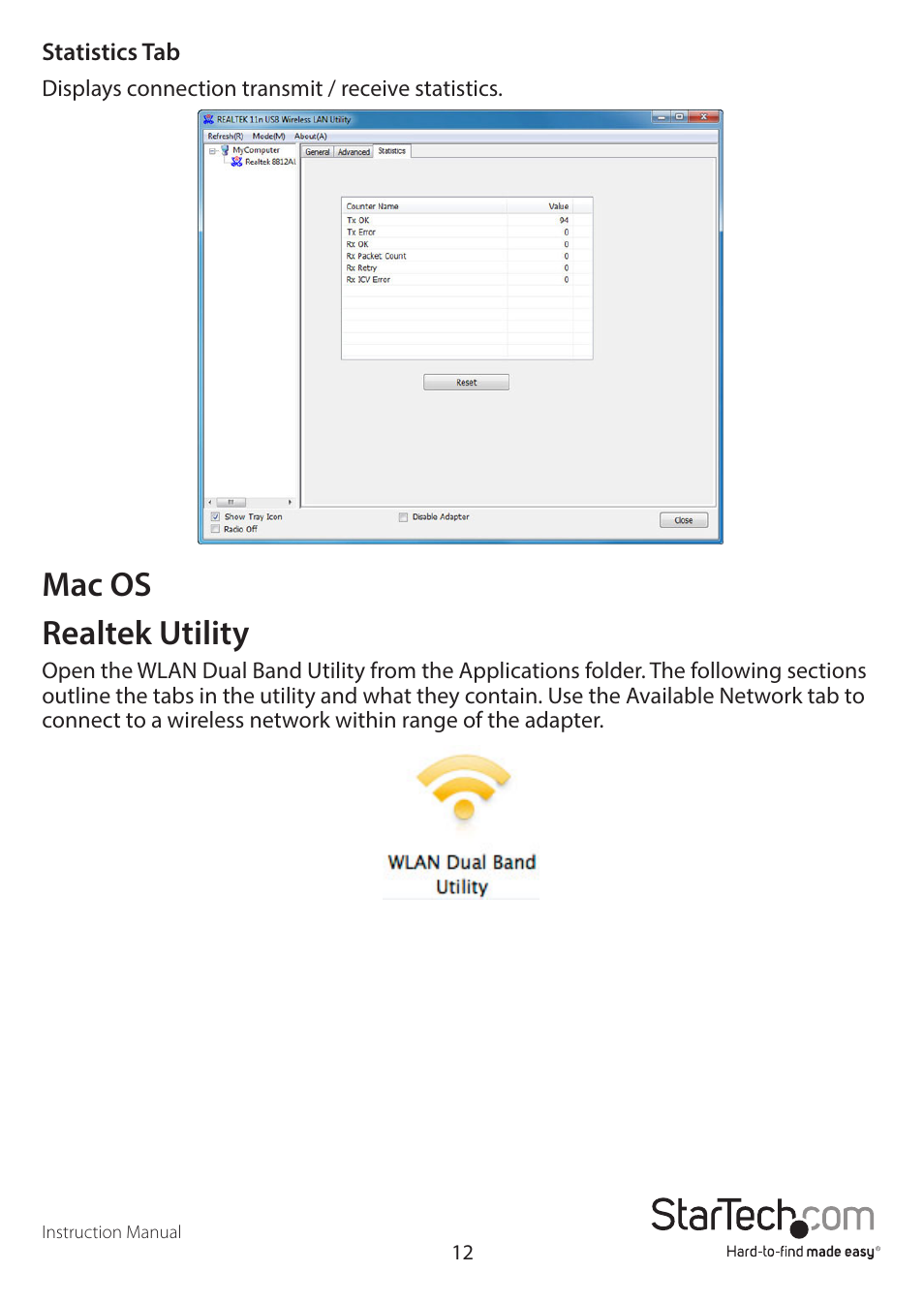 Mac os realtek utility | StarTech.com USB300WN2X2C Manual User Manual | Page 16 / 22