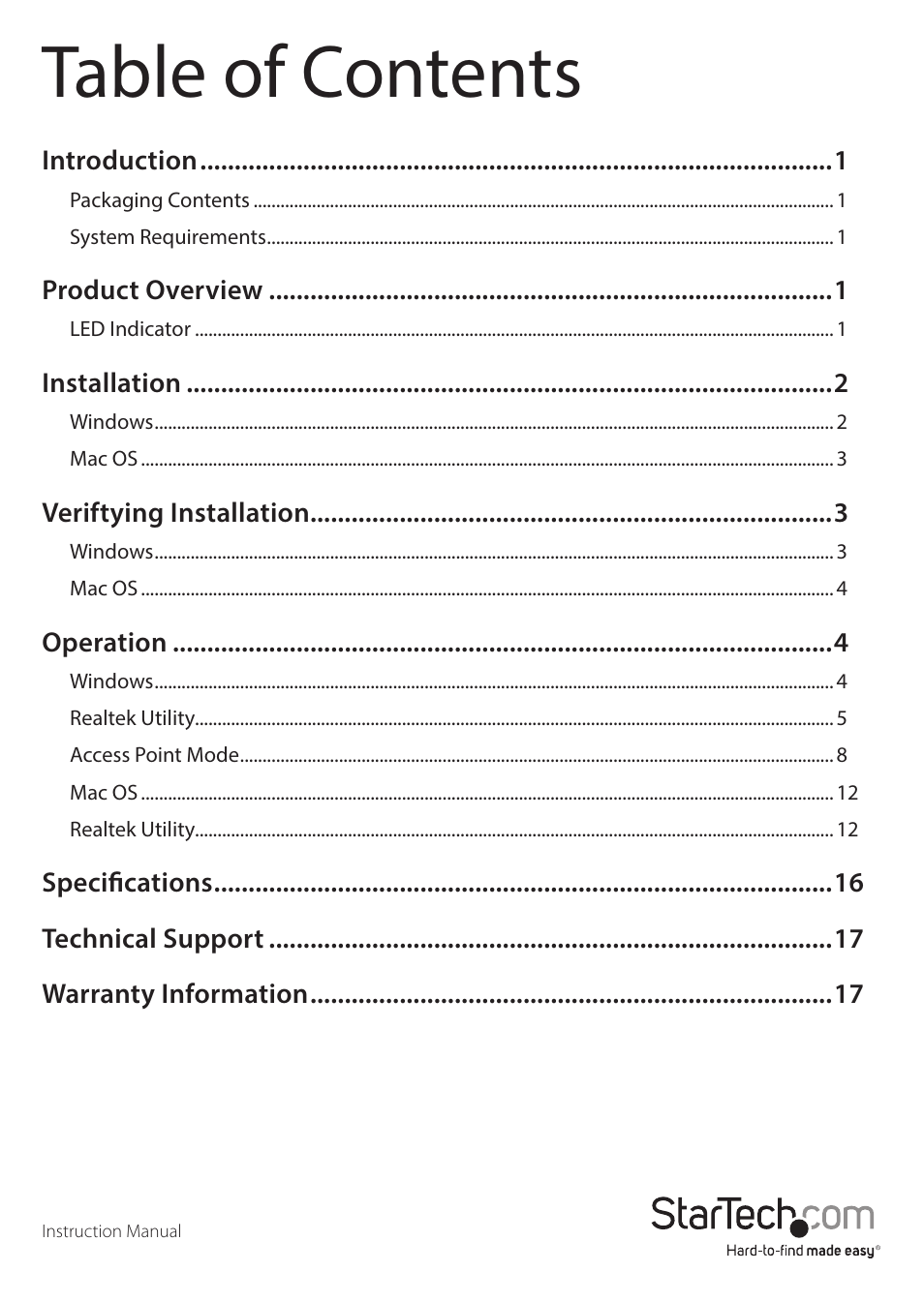 StarTech.com USB300WN2X2C Manual User Manual | Page 4 / 22