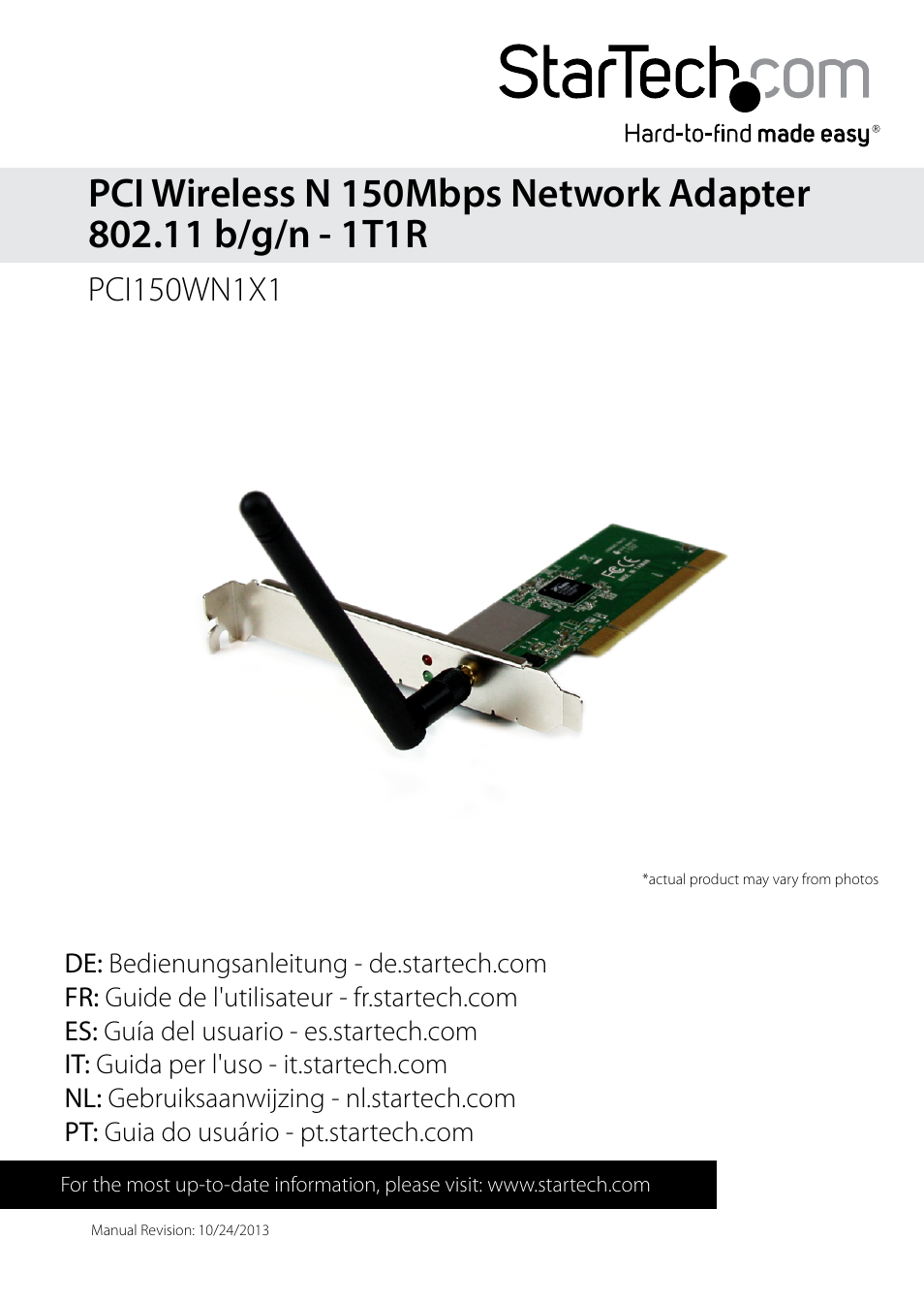 StarTech.com PCI150WN1X1 User Manual | 11 pages