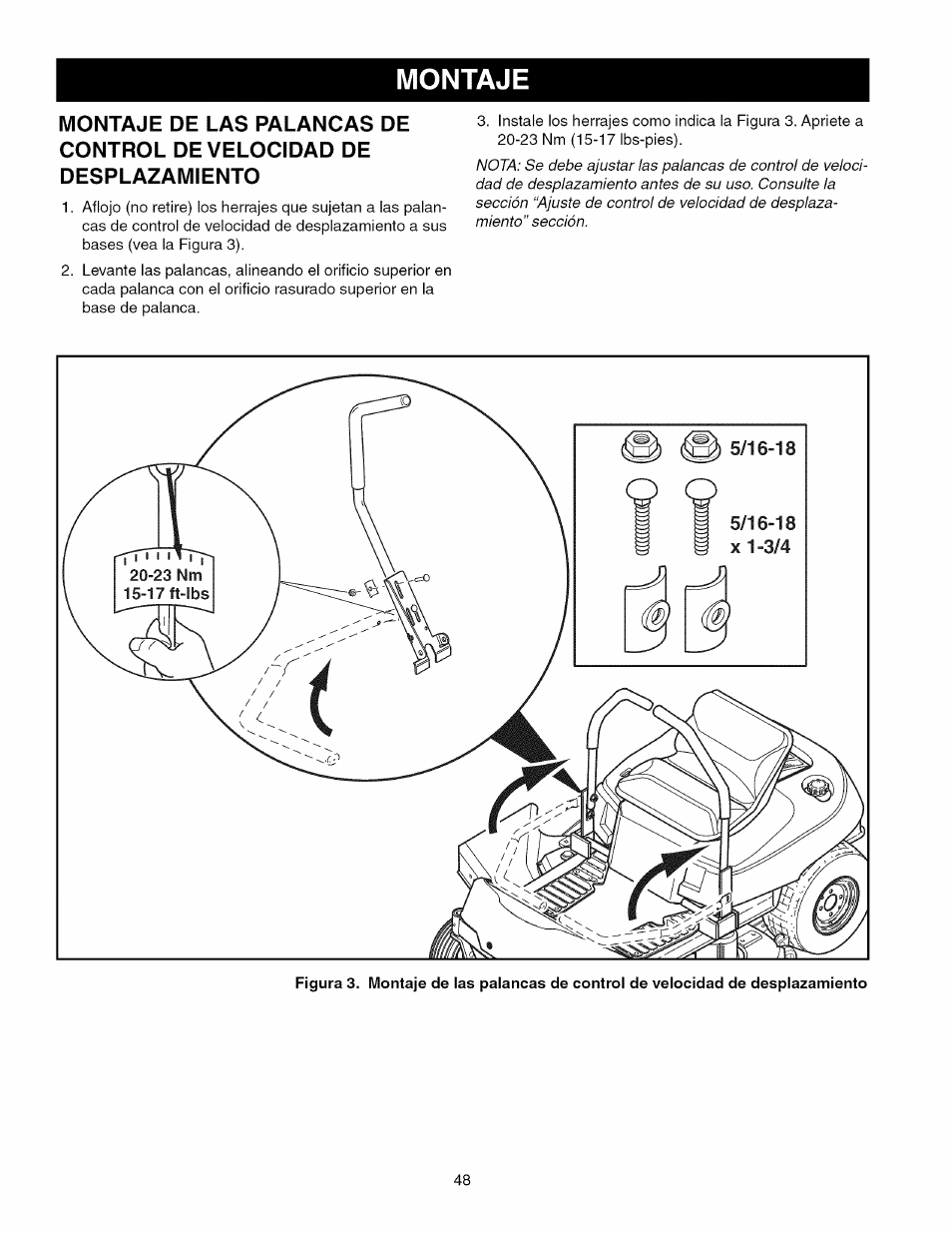 Montaje | Craftsman 107.289860 User Manual | Page 48 / 116