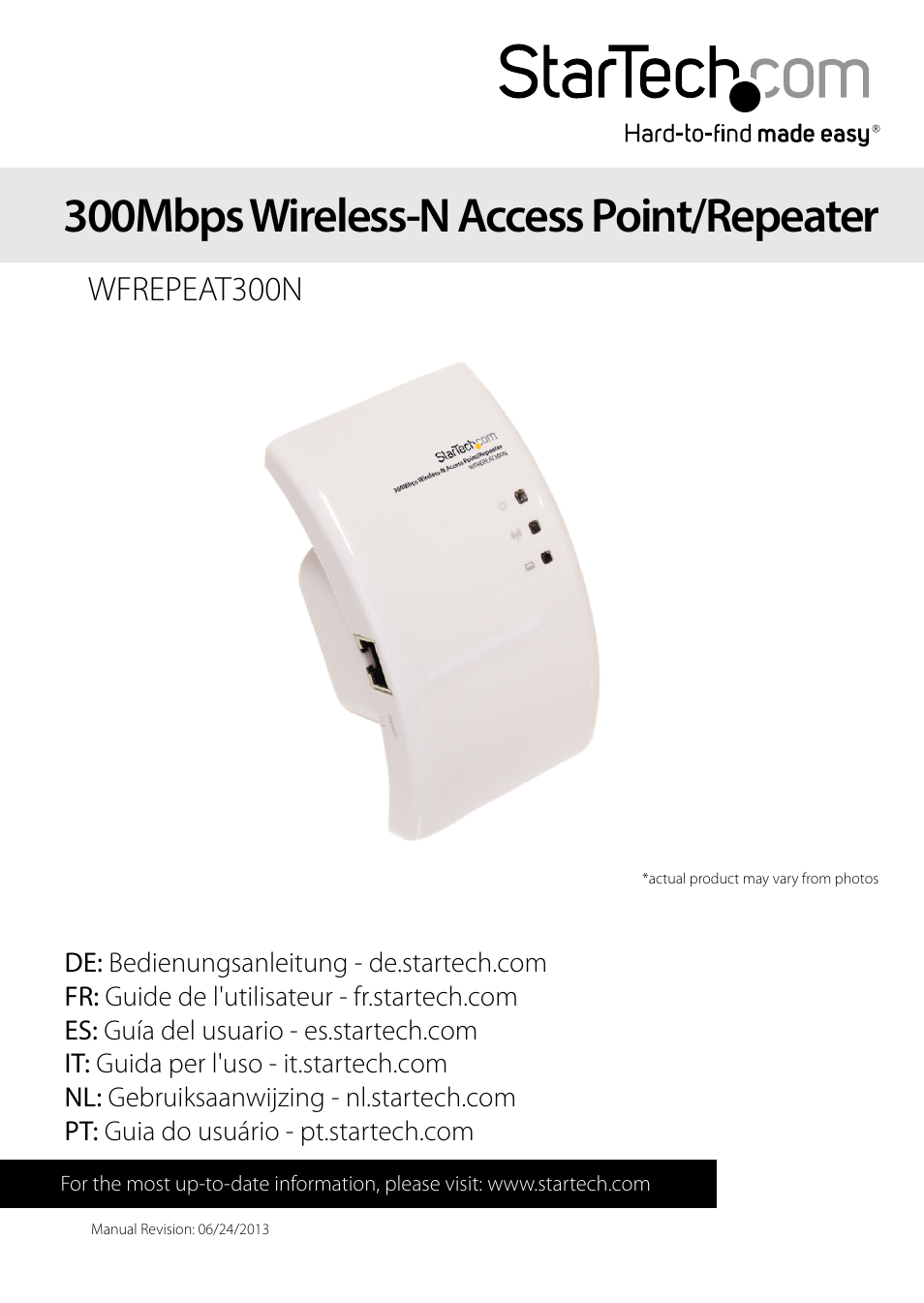 StarTech.com WFREPEAT300N User Manual | 18 pages