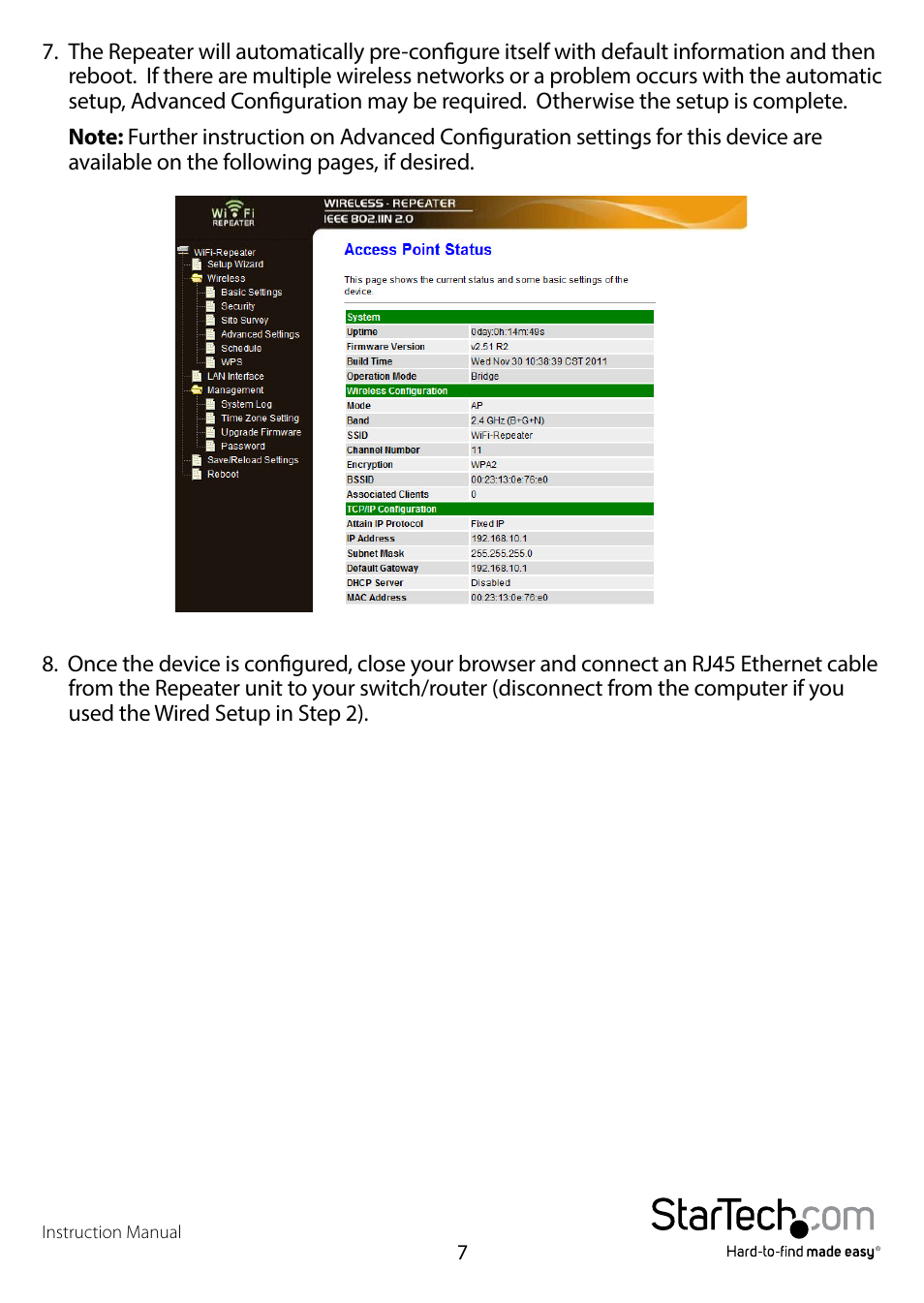 StarTech.com WFREPEAT300N User Manual | Page 10 / 18